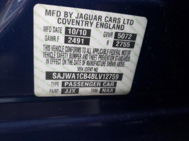 2011 JAGUAR XJ SAJWA1CB4BLV12759