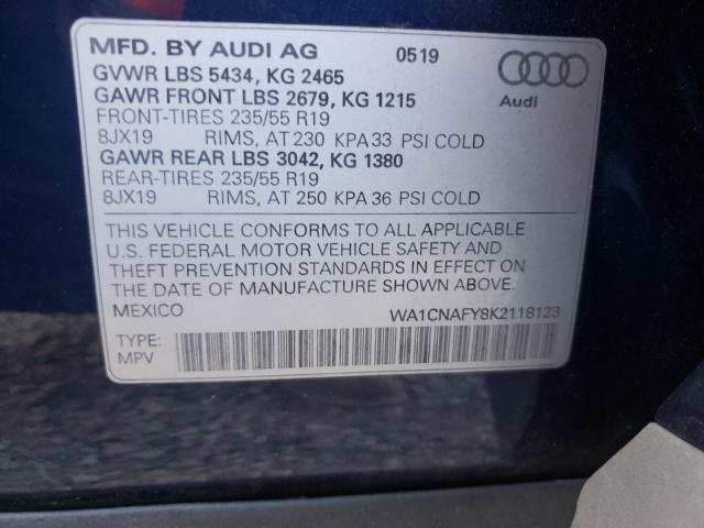 2019 AUDI Q5 PRESTIG WA1CNAFY8K2118123