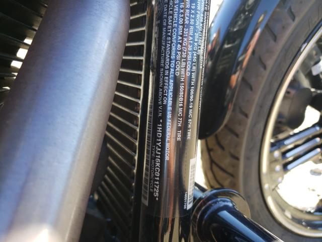 2019 HARLEY-DAVIDSON FXBB 1HD1YJJ16KC011725