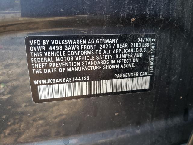 2010 VOLKSWAGEN PASSAT KOM WVWJK9AN6AE144122