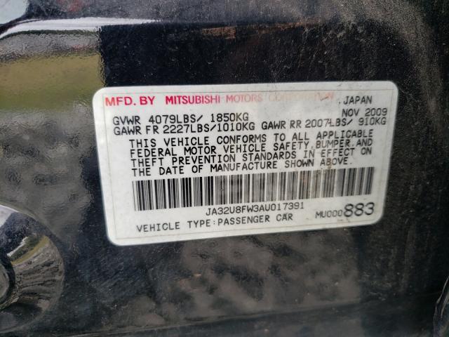 2010 MITSUBISHI LANCER GTS JA32U8FW3AU017391