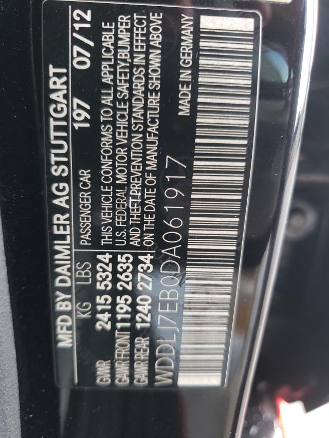 2013 MERCEDES-BENZ CLS 63 AMG WDDLJ7EB0DA061917