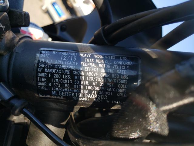 2020 KAWASAKI ER650 K ML5EREK19LDA08283