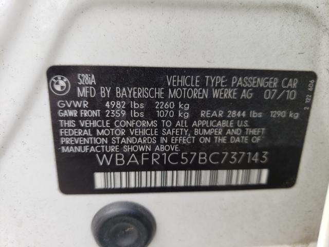 2011 BMW 528I WBAFR1C57BC737143