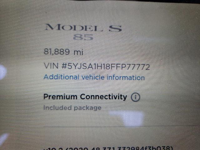 2015 TESLA MODEL S 85 5YJSA1H18FFP77772