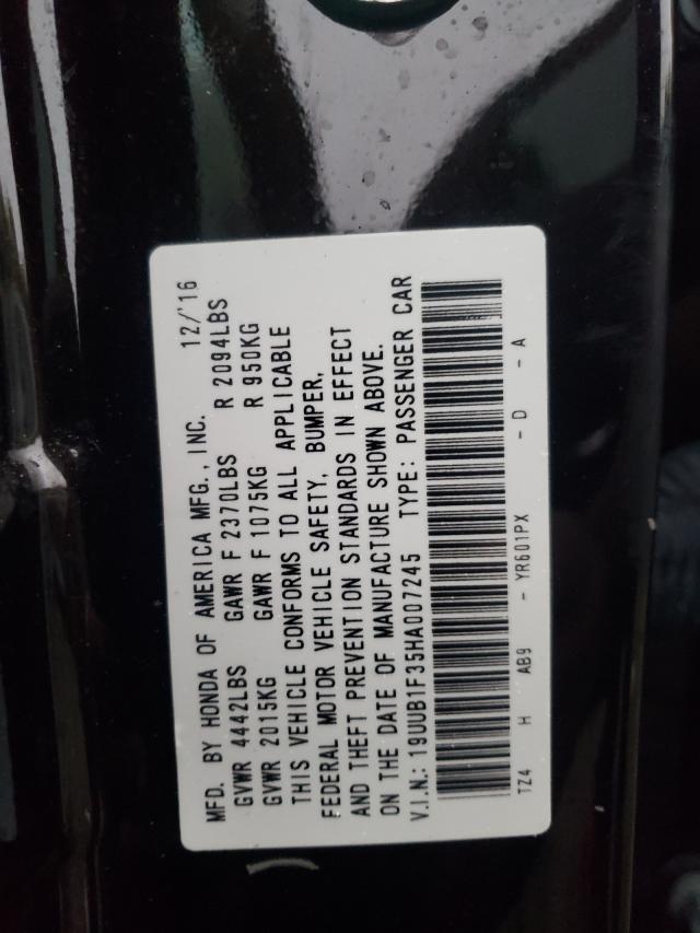 2017 ACURA TLX 19UUB1F35HA007245