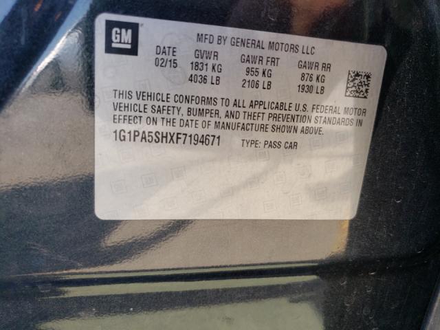 2015 CHEVROLET CRUZE L 1G1PA5SHXF7194671