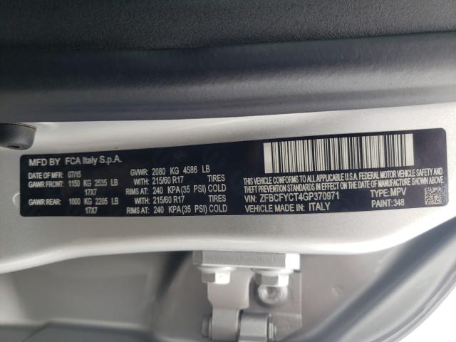 2016 FIAT 500X TREKK ZFBCFYCT4GP370971