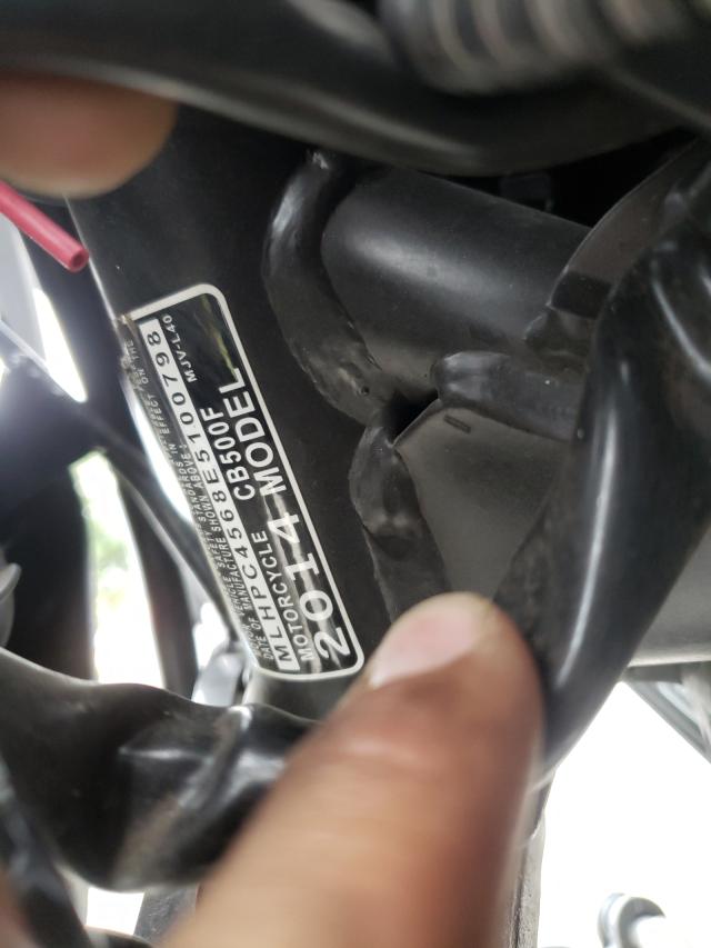 2014 HONDA CB500 F MLHPC4568E5100798