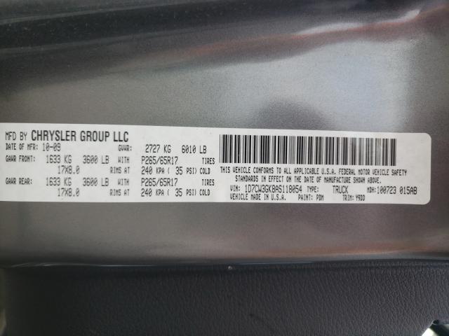2010 DODGE DAKOTA SXT 1D7CW3GK8AS118054