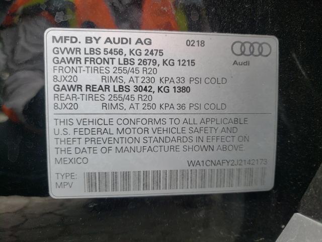 2018 AUDI Q5 PRESTIG WA1CNAFY2J2142173