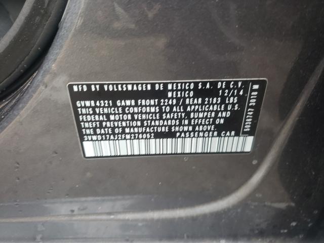 3VWD17AJ2FM276052 Volkswagen Jetta Se 2015. Фото: 9