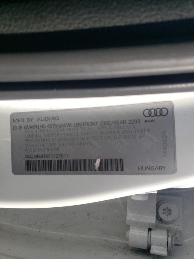 2015 AUDI A3 QUATTRO WAUBFGFF8F1127817