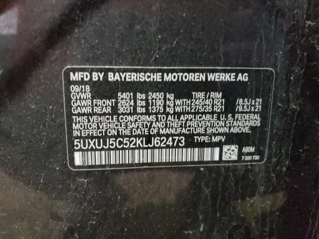 2019 BMW X4 M40I 5UXUJ5C52KLJ62473