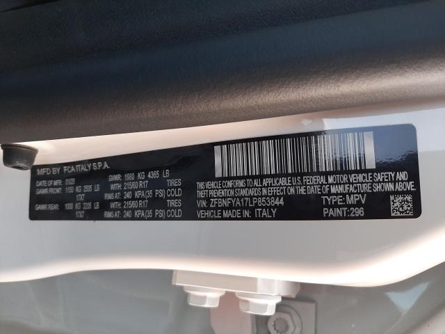 2020 FIAT 500X POP ZFBNFYA17LP853844