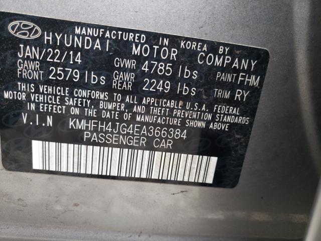 2014 HYUNDAI AZERA GLS KMHFH4JG4EA366384