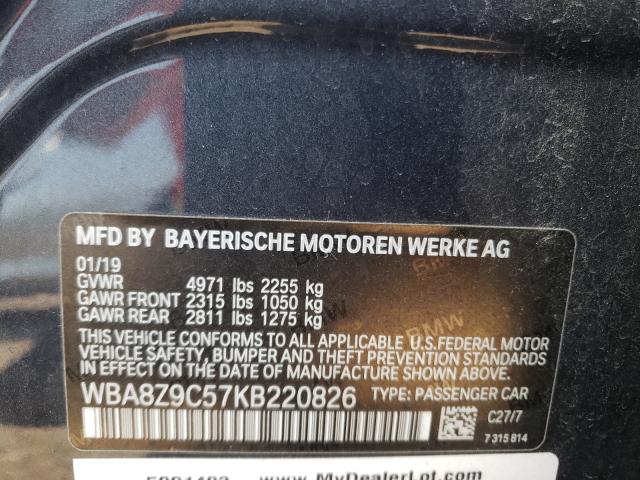2019 BMW 330XI GT WBA8Z9C57KB220826