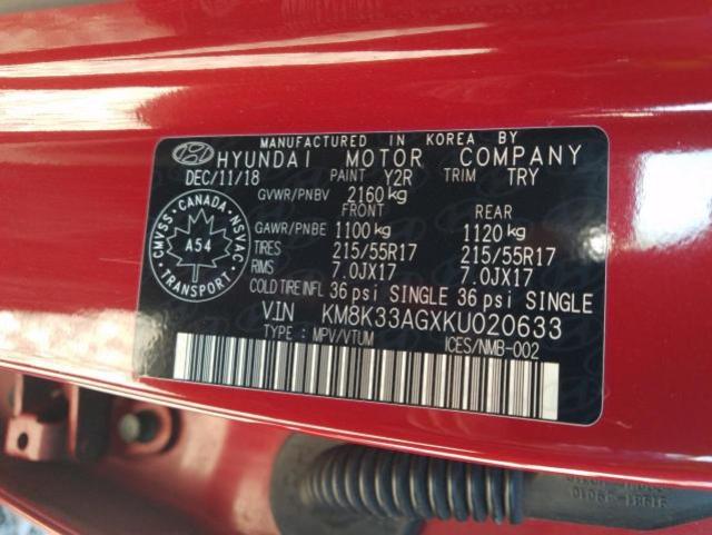 2019 HYUNDAI KONA LIMIT KM8K33AGXKU020633