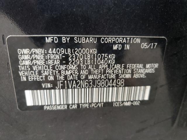 2018 SUBARU WRX STI JF1VA2N63J9804498