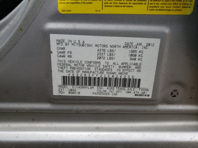 2012 MITSUBISHI GALANT ES 4A32B3FF2CE024336