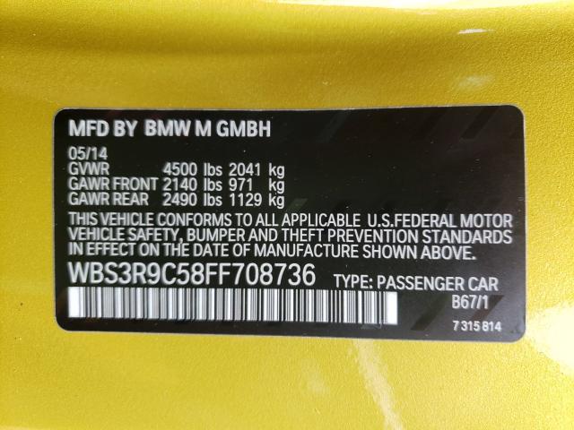 2015 BMW M4 WBS3R9C58FF708736
