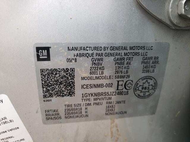 2018 CADILLAC XT5 1GYKNBRS5JZ248018