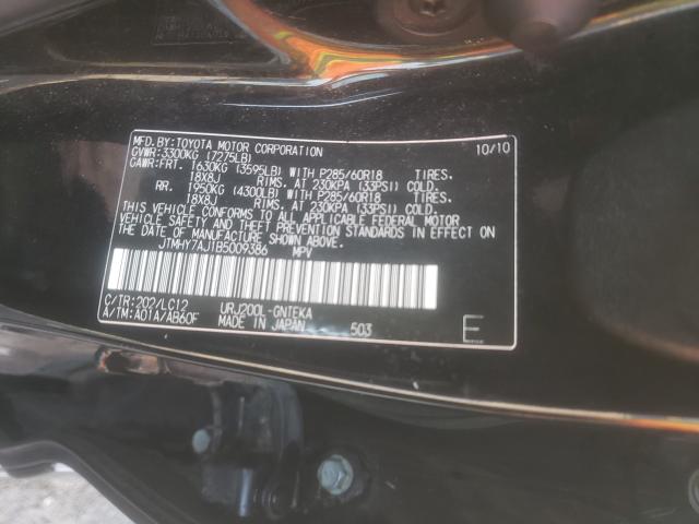 2011 TOYOTA LAND CRUIS JTMHY7AJ1B5009386