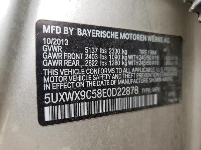 2014 BMW X3 XDRIVE2 5UXWX9C58E0D22878