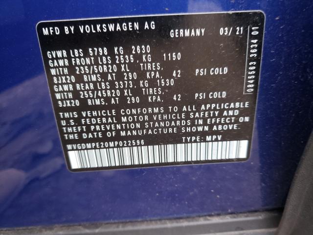 2021 VOLKSWAGEN ID.4 FIRST WVGDMPE20MP022596