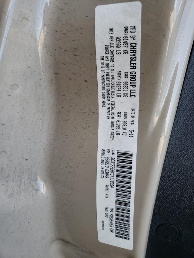 2012 FIAT 500 LOUNGE 3C3CFFERXCT118994