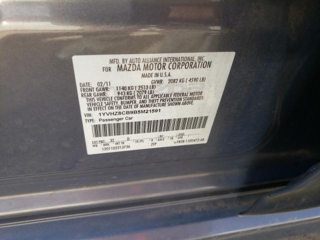 2011 MAZDA 6 S 1YVHZ8CB9B5M21591