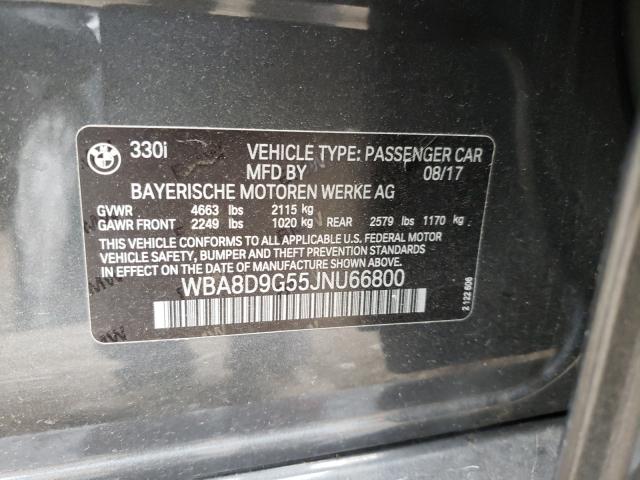 2018 BMW 330 XI WBA8D9G55JNU66800