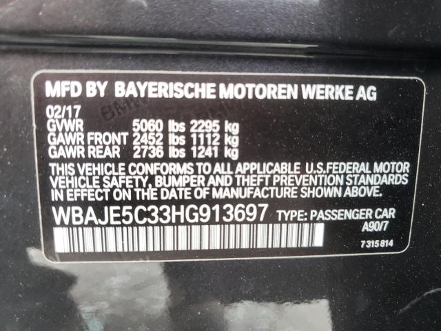2017 BMW 540I WBAJE5C33HG913697