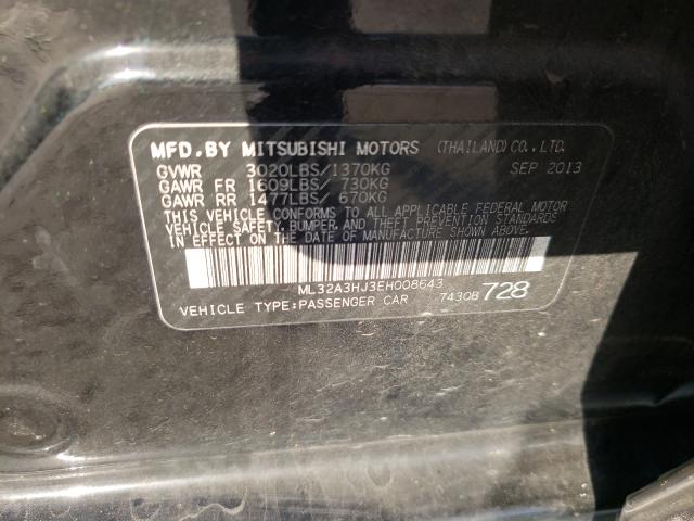 2014 MITSUBISHI MIRAGE DE ML32A3HJ3EH008643