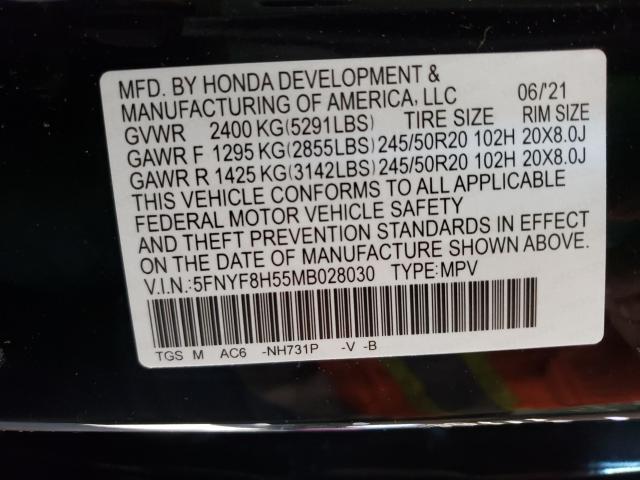 2021 HONDA PASSPORT E 5FNYF8H55MB028030