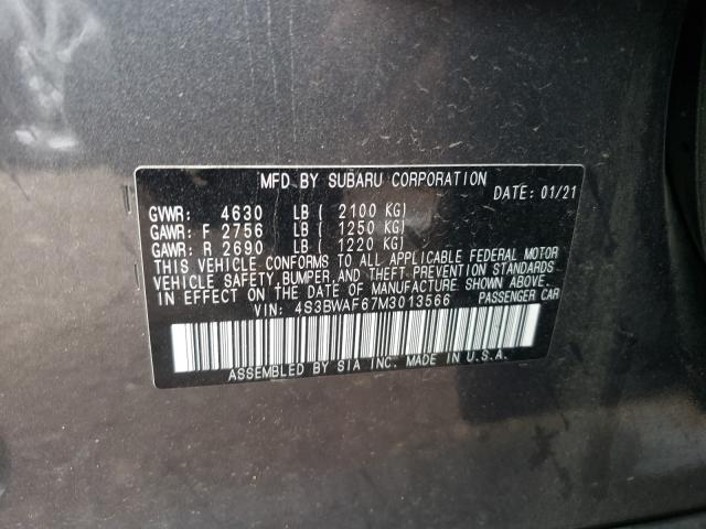 2021 SUBARU LEGACY PRE 4S3BWAF67M3013566
