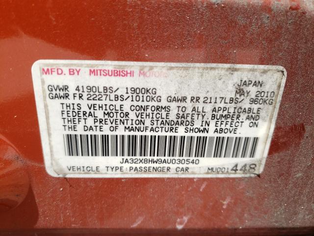 2010 MITSUBISHI LANCER GTS JA32X8HW9AU030540