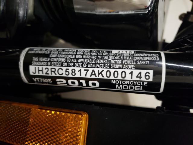 2010 HONDA VT750 S JH2RC5817AK000146