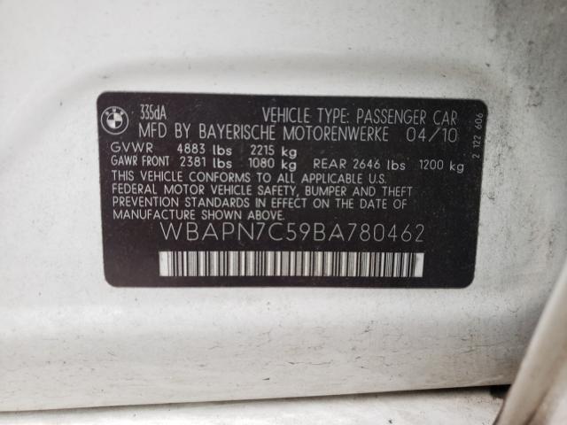 2011 BMW 335 D WBAPN7C59BA780462