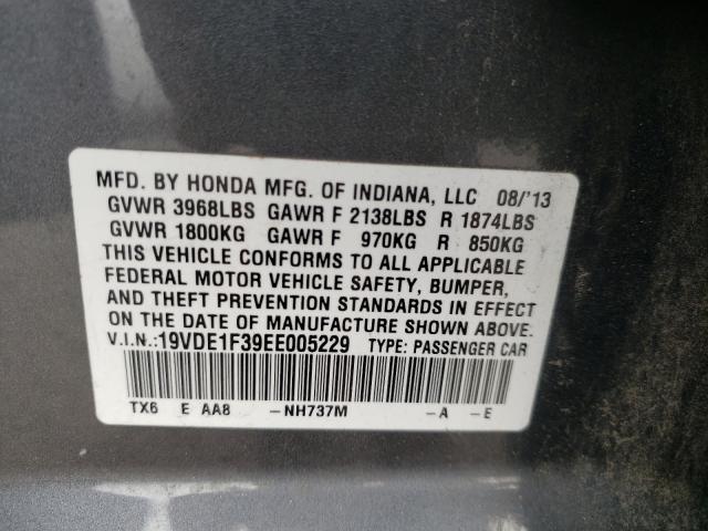 2014 ACURA ILX 20 19VDE1F39EE005229