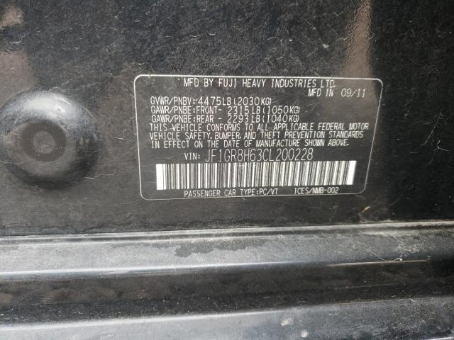 2012 SUBARU IMPREZA WR JF1GR8H63CL200228