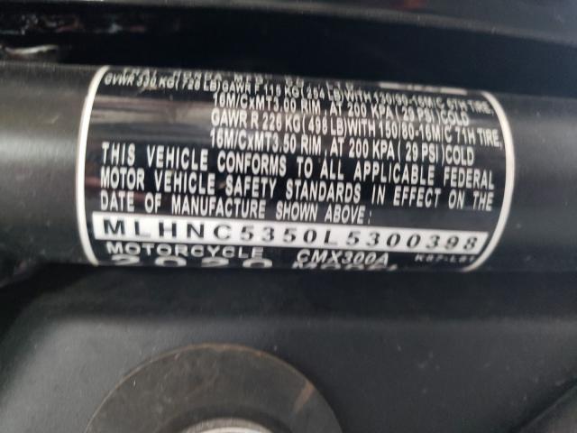 2020 HONDA CMX300 A MLHNC5350L5300398