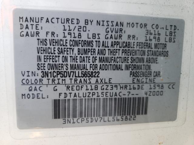 2020 NISSAN KICKS SR 3N1CP5DV7LL565822