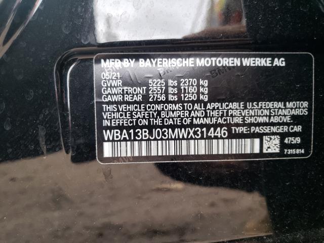 2021 BMW 530 XI WBA13BJ03MWX31446