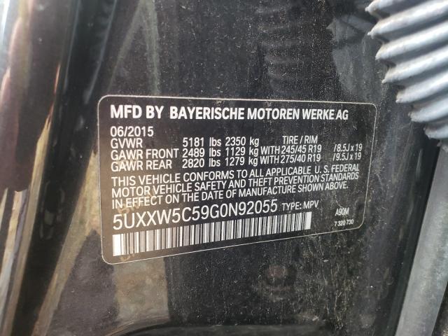 2016 BMW X4 XDRIVE3 5UXXW5C59G0N92055