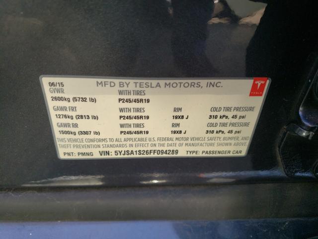 2015 TESLA MODEL S 70 5YJSA1S26FF094289