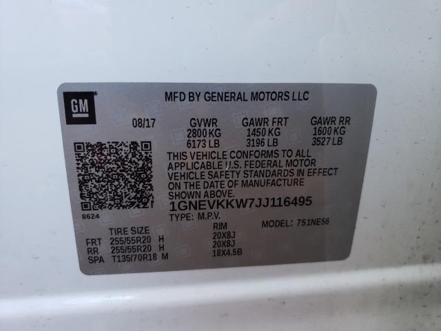 2018 CHEVROLET TRAVERSE H 1GNEVKKW7JJ116495