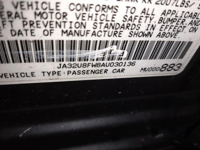 2010 MITSUBISHI LANCER GTS JA32U8FW8AU030136