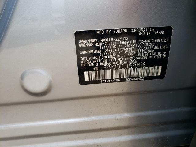 2020 SUBARU FORESTER JF2SKADC6LH539436