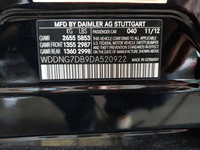 VIN WDDNG7DB9DA520922 2013 Mercedes-Benz S-Class, 550 no.10